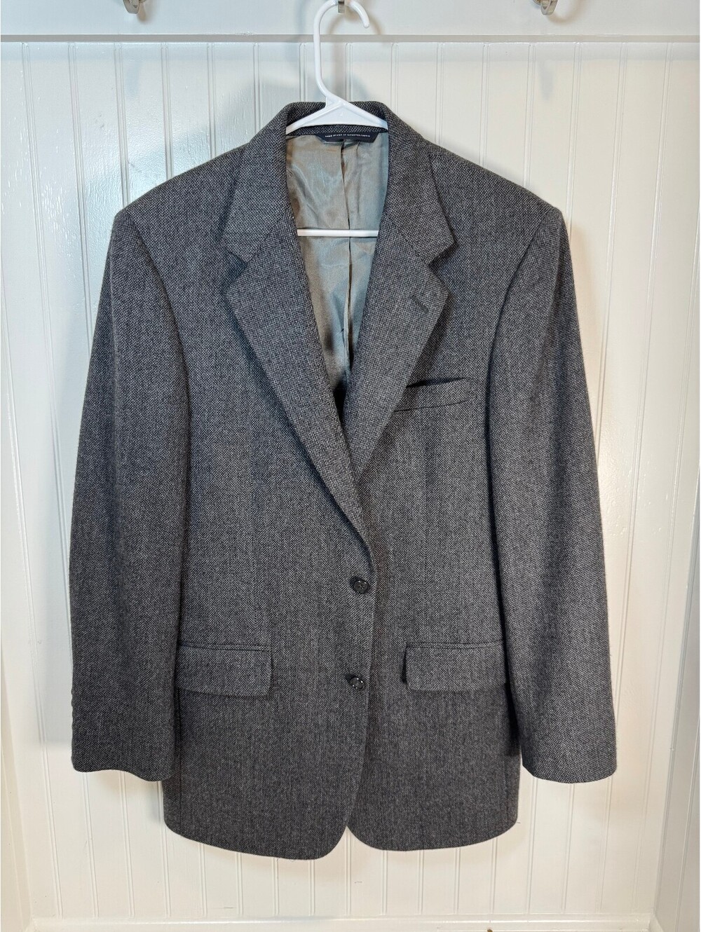 Brooks Brothers Men's Gray Wool Cashmere Sport Coat Blazer Size 39L